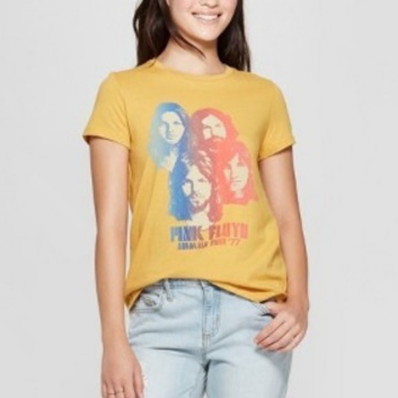 Junk Food Clothing Tops - Pink Floyd Junk Food Mustard T-Shirt